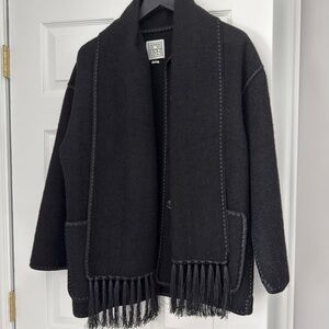 Toteme Black Fringe Jacket